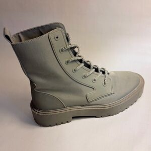 Zara green Gray lace up ankle Women's Boots